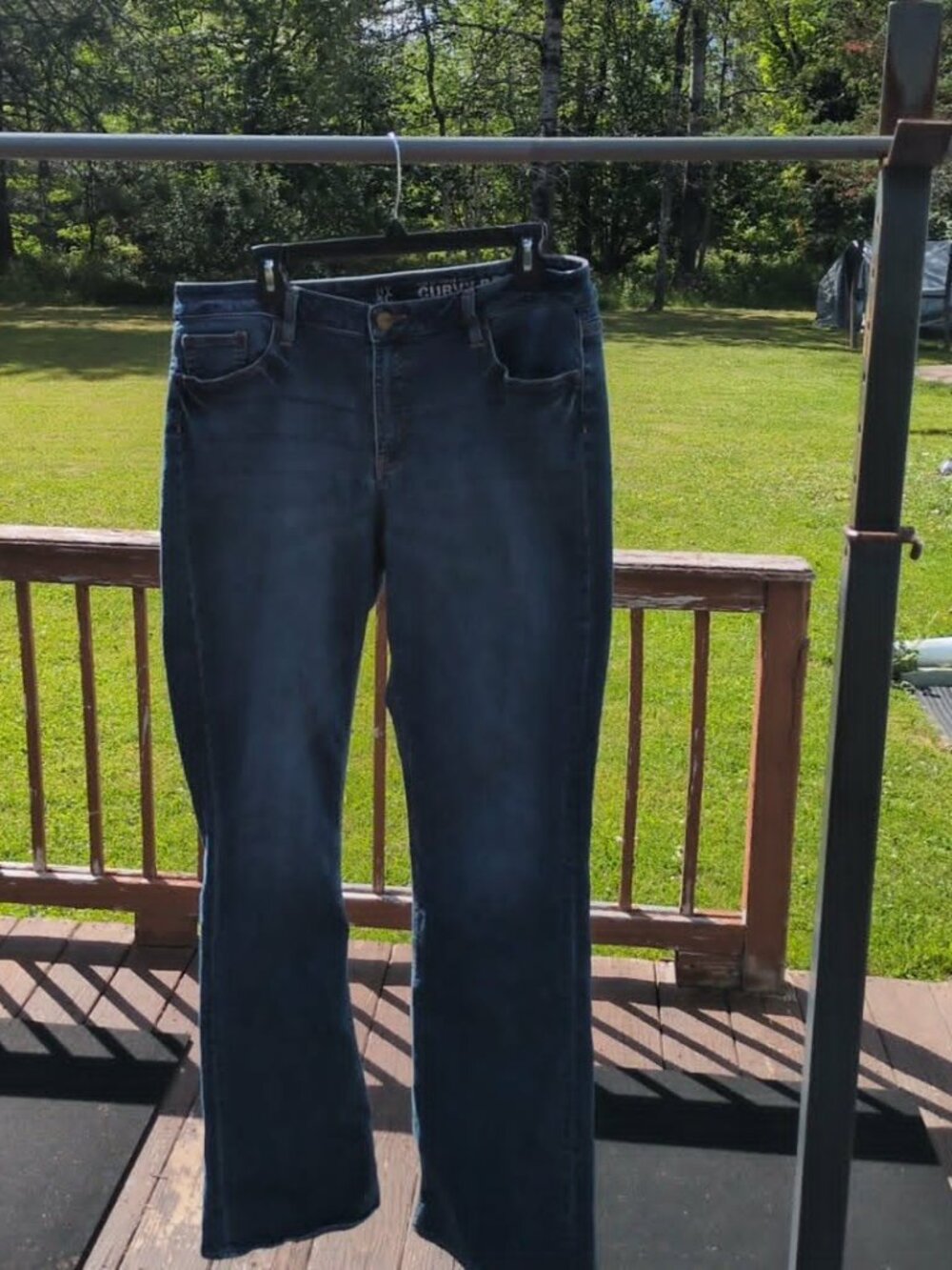 NY & C Curvy Bootcut Jeans Sz 16T 36X33 Effortless Comfort Stretch Ranch Farmcor